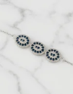 925 ayar gümüş lacivert taşlı kadın bileklik