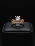 Rose Altın 925 Ayar Zirkon Taşlı Işıltılı Kadın Yüzük