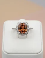 FitLiva 925 Ayar Gümüş Renk Değiştiren Cushion Cut Zirkon Yüzük